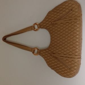 ERIC JAVITS SHOULDER BAG TAN LEATHER CHANEL DESIGN